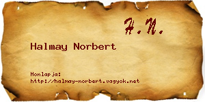 Halmay Norbert névjegykártya